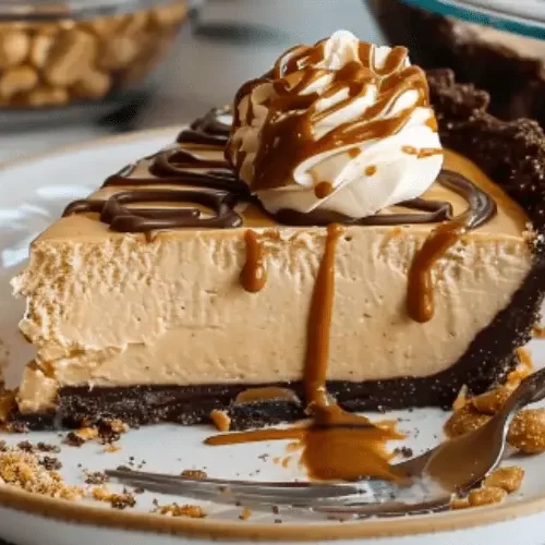 NO BAKE CREAM CHEESE PEANUT BUTTER PIE