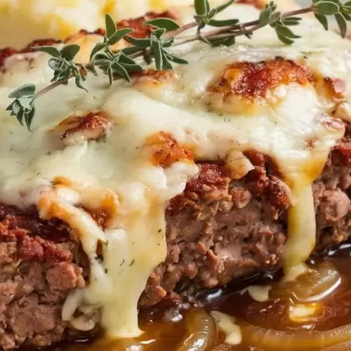 Crockpot French Onion Meatloaf