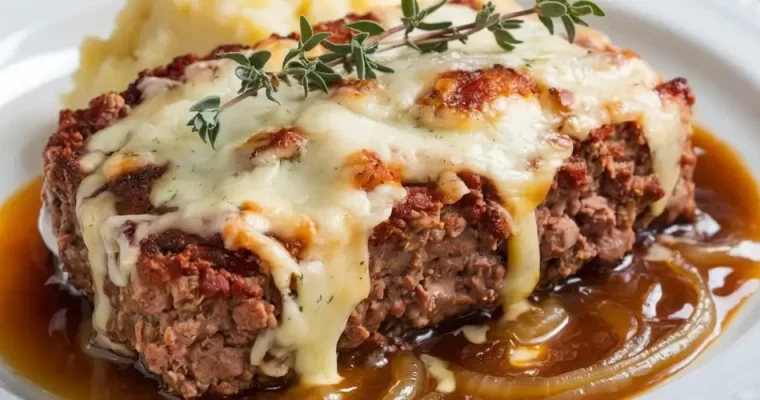 Crockpot French Onion Meatloaf