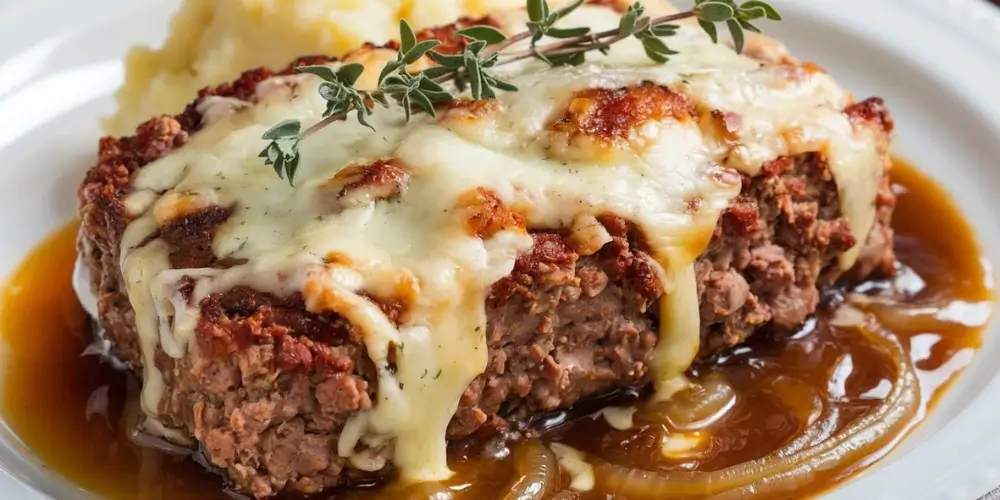 Crockpot French Onion Meatloaf