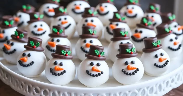 Snowman Oreo Balls